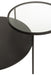 Bijzettafel 2 niveau metaal/glas zwart large-Bijzettafels-J-Line