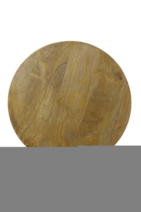 Bijzettafel 50x55 cm BICABA hout mat donkerbruin-Bijzettafels-Light & Living