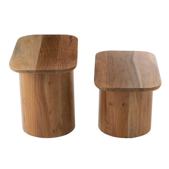 Bijzettafel Naturel Acaciahout hout 35x60 cm-Bijzettafels-J-Line
