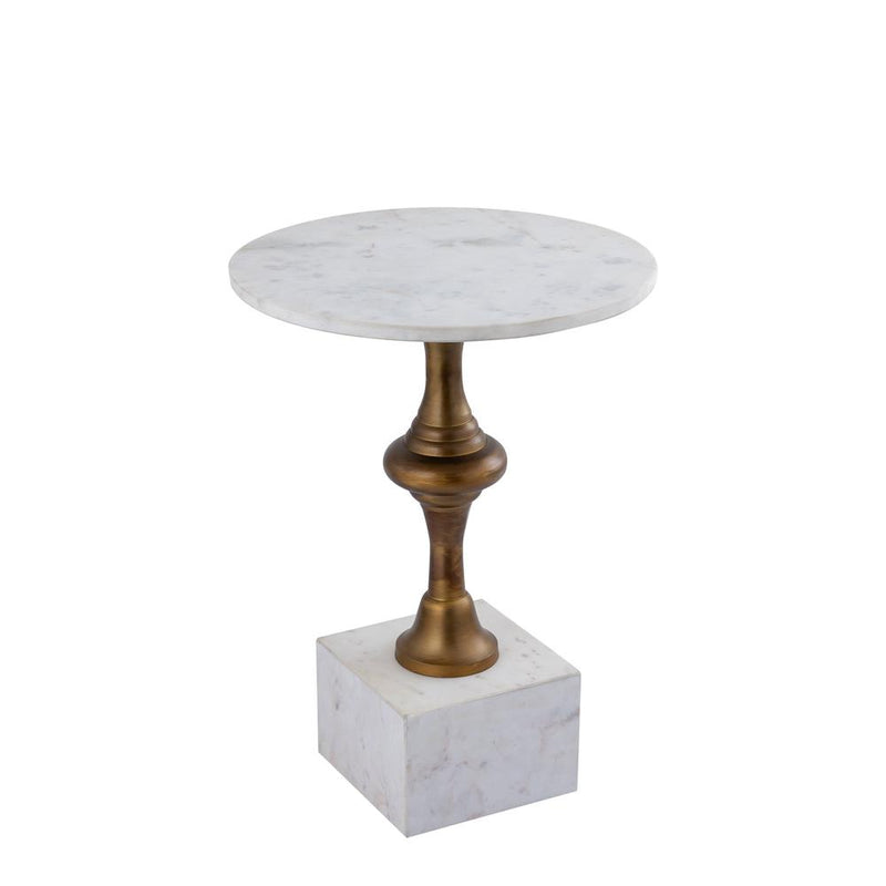 Bijzettafel Alano Wit 40 cm-Bijzettafels-PTMD