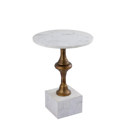 Bijzettafel Alano Wit 40 cm-Bijzettafels-PTMD