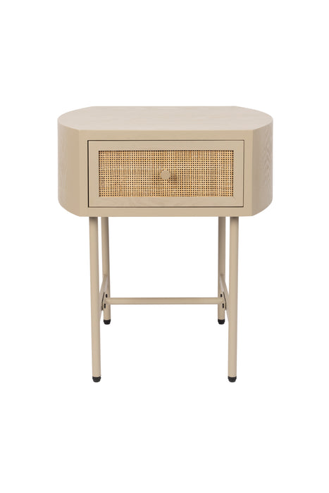 Bijzettafel Amaya MDF Beige 38x48 cm-Bijzettafels-Creating Home