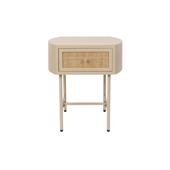 Bijzettafel Amaya MDF Beige 38x48 cm-Bijzettafels-Creating Home