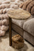 Bijzettafel Ataja Versteend Hout Beige-Bijzettafels-PTMD