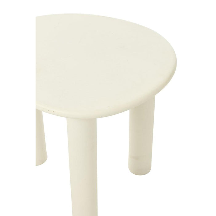 Bijzettafel Bali mdf/pvc wit small-J-Line