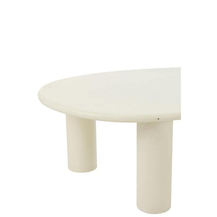 Bijzettafel Bali mdf/pvd wit large-J-Line