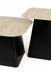 Bijzettafel Baru (set Of 2) Ceramics Zwart 42x42 cm-Bijzettafels-Creating Home