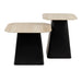 Bijzettafel Baru (set Of 2) Ceramics Zwart 42x42 cm-Bijzettafels-Creating Home