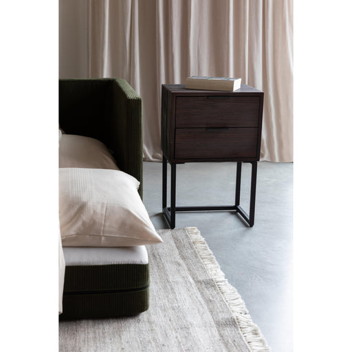 Bijzettafel / Bedstand Webster Teak Hout Bruin 30x40 cm-Bijzettafels-Creating Home