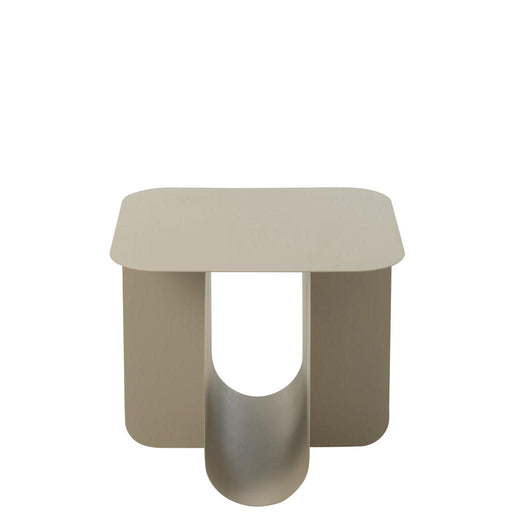 Bijzettafel Beige Metaal Vierkant 40 cm 40x43.6x39 cm-Bijzettafels-J-Line