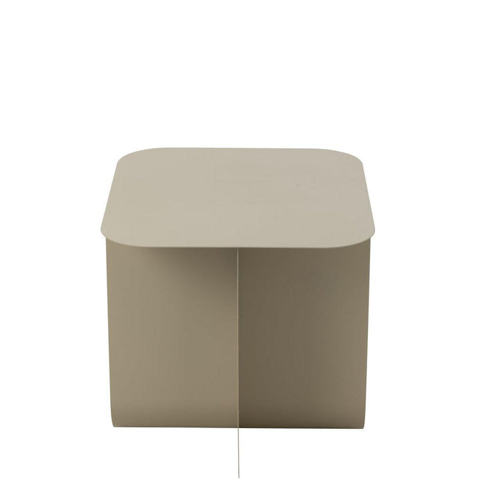 Bijzettafel Beige Metaal Vierkant 40 cm 40x43.6x39 cm-Bijzettafels-J-Line