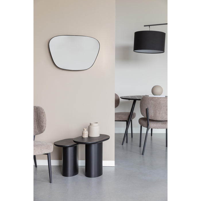 Bijzettafel Bela (set Of 2) Mango hout Zwart 48x32 cm-Bijzettafels-Creating Home