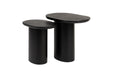 Bijzettafel Bela (set Of 2) Mango hout Zwart 48x32 cm-Bijzettafels-Creating Home