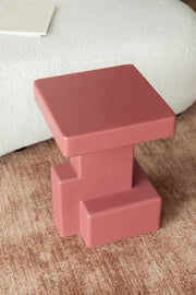 Bijzettafel Blast Marsala MDF Rood 35x35 cm-Bijzettafels-Creating Home
