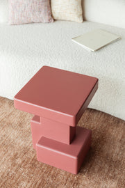 Bijzettafel Blast Marsala MDF Rood 35x35 cm-Bijzettafels-Creating Home