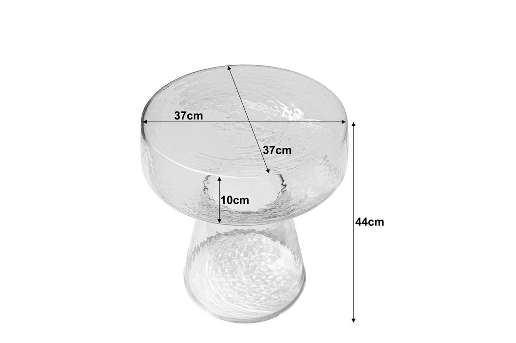 Bijzettafel Bo Glas Transparant 37cm