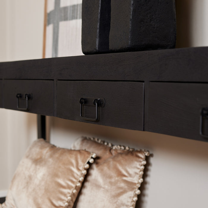 Bijzettafel Boaz Zwart - 180 cm-Bijzettafels-Starfurn