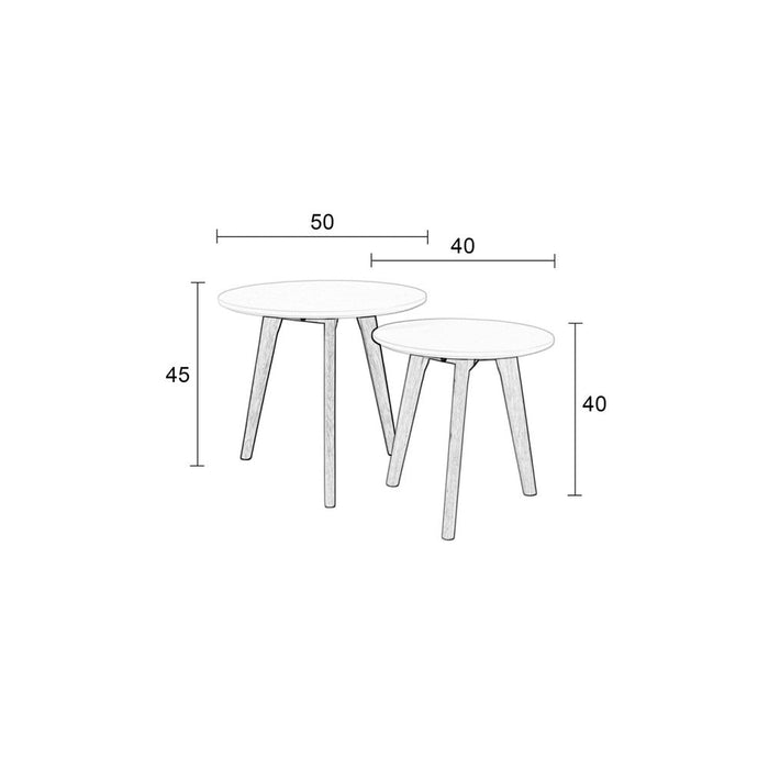 Bijzettafel Bodine Set Of 2-Bijzettafels-Creating Home