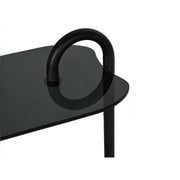 Bijzettafel Brix 3-zitsbank Glas Zwart 30x48 cm-Bijzettafels-Livingfurn