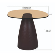 Bijzettafel Brix Bijzettafel Glas Bruin 43 cm 43x50x40 cm-Bijzettafels-Livingfurn