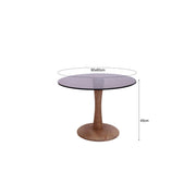 Bijzettafel Brix Bijzettafel Glas Bruin 60 cm 60x60x45 cm-Bijzettafels-Livingfurn
