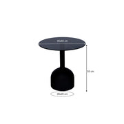 Bijzettafel Brix Bijzettafel Glas Zwart 55 cm 55x55x55 cm-Bijzettafels-Livingfurn