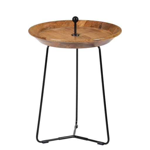 Bijzettafel Brix Bijzettafel Mangohout Naturel hout 45 cm 12256-Bijzettafels-Livingfurn