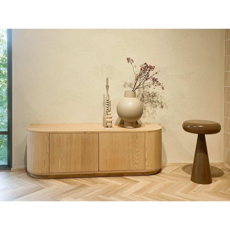 Bijzettafel Brix Bijzettafel Metaal Bruin 36 cm 36x36x57 cm-Bijzettafels-Livingfurn