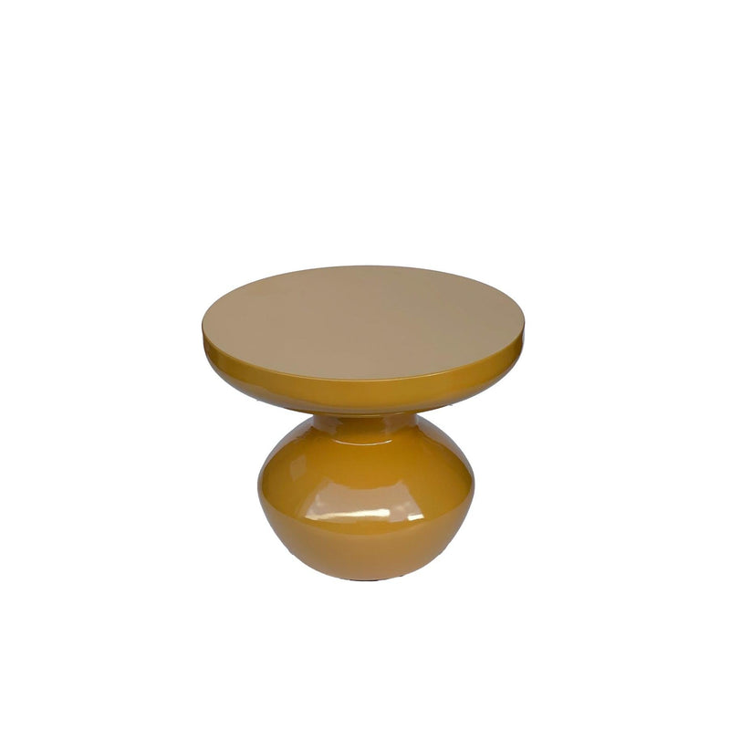 Bijzettafel Brix Bijzettafel Metaal Geel 40 cm 40.5x40.5x34 cm-Bijzettafels-Livingfurn