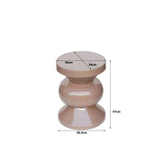 Bijzettafel Brix Bijzettafel Metaal Roze 36 cm 36x36x47 cm-Bijzettafels-Livingfurn