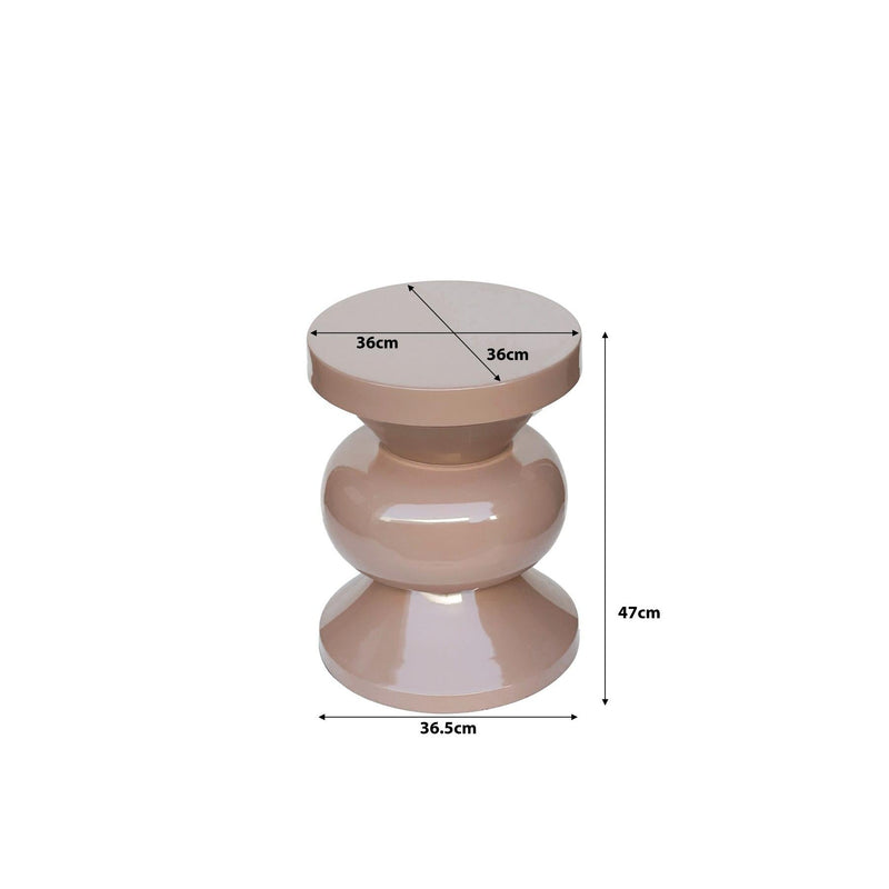 Bijzettafel Brix Bijzettafel Metaal Roze 36 cm 36x36x47 cm-Bijzettafels-Livingfurn