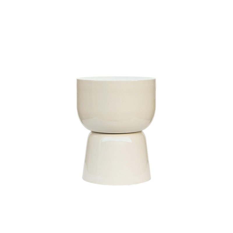 Bijzettafel Brix Bijzettafel Metaal Wit 35 cm 35.5x35.5x46 cm-Bijzettafels-Livingfurn