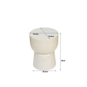 Bijzettafel Brix Bijzettafel Metaal Wit 35 cm 35.5x35.5x46 cm-Bijzettafels-Livingfurn