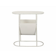 Bijzettafel Brix Bijzettafel Metaal Wit 53x24 cm-Bijzettafels-Livingfurn