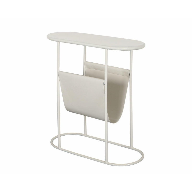 Bijzettafel Brix Bijzettafel Metaal Wit 53x24 cm-Bijzettafels-Livingfurn
