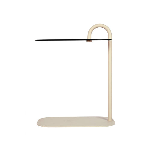 Bijzettafel Brix Glas Beige 30x48 cm-Bijzettafels-Livingfurn