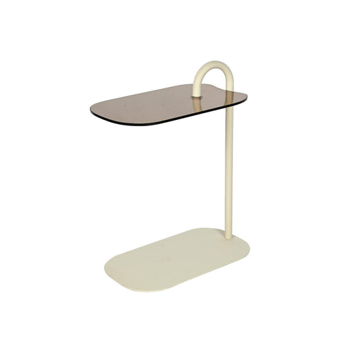 Bijzettafel Brix Glas Beige 30x48 cm-Bijzettafels-Livingfurn