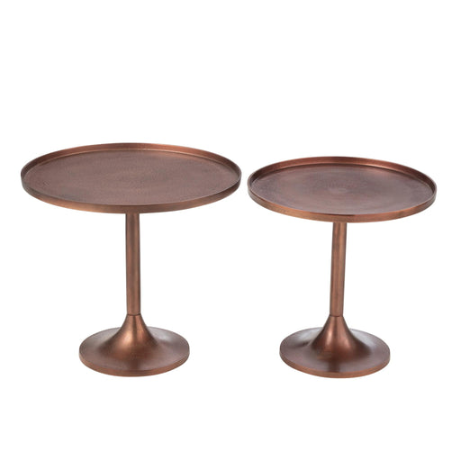 Bijzettafel Bronze Aluminium 56 cm 56x56x49 cm-Bijzettafels-J-Line