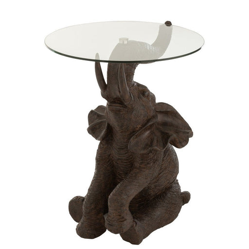 Bijzettafel Bruin Hardener 48 cm 48x50.5x63 cm-Bijzettafels-J-Line