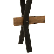 Bijzettafel Bruin Ijzer 35x120 cm-Bijzettafels-J-Line