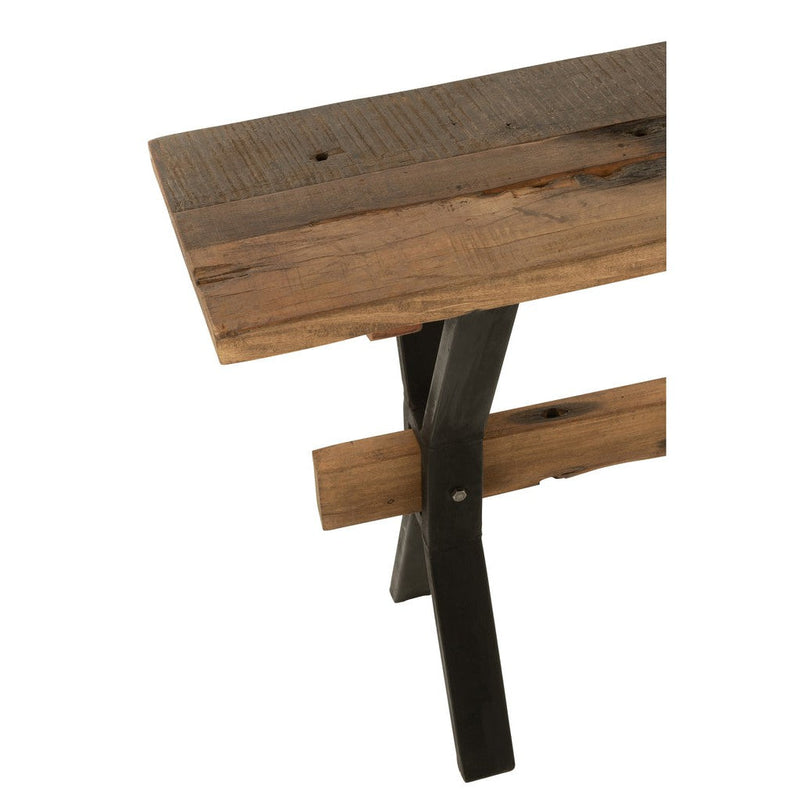 Bijzettafel Bruin Ijzer 35x120 cm-Bijzettafels-J-Line