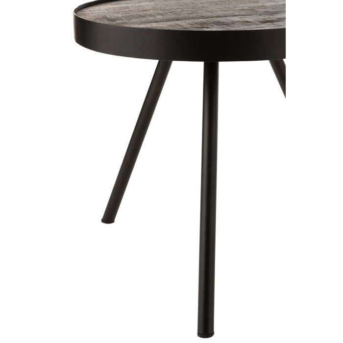 Bijzettafel Bruin Ijzer 45 cm-Bijzettafels-J-Line