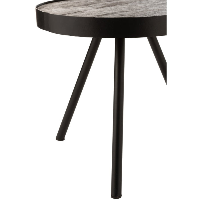 Bijzettafel Bruin Ijzer 50 cm-Bijzettafels-J-Line