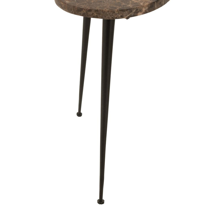 Bijzettafel Bruin Ijzer 61 cm 61x61x55 cm-Bijzettafels-J-Line