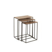 Bijzettafel Bruin Ijzer Rechthoekig 29x53 cm-Bijzettafels-J-Line