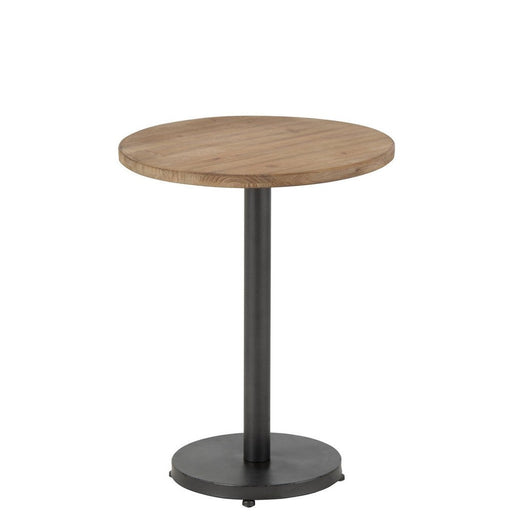 Bijzettafel Bruin Ijzer Rond 48 cm-Bijzettafels-J-Line