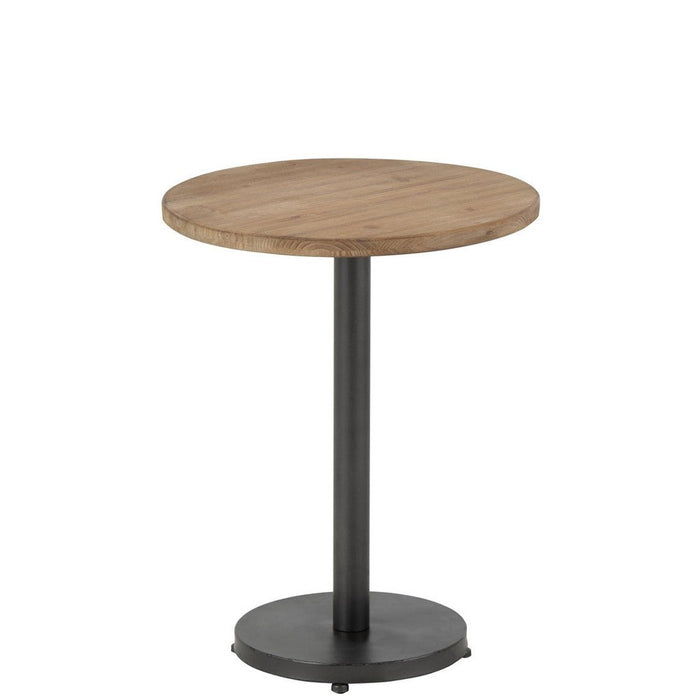 Bijzettafel Bruin Ijzer Rond 48 cm-Bijzettafels-J-Line