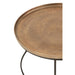 Bijzettafel Bruin Ijzer Rond 76 cm-Bijzettafels-J-Line