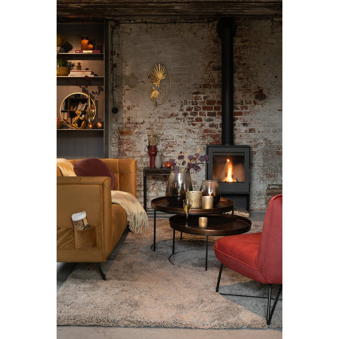 Bijzettafel Bruin Ijzer Rond 76 cm-Bijzettafels-J-Line