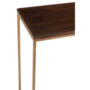 Bijzettafel Bruin Mangohout hout 28x114 cm-Bijzettafels-J-Line